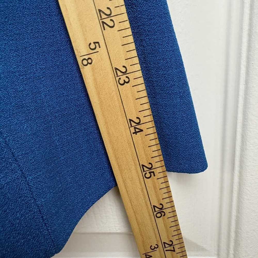 John Meyer Skirt Suit Set Womens 18 Blue Crepe Jacket Skirt Lined Career NEW - Picture 9 of 16